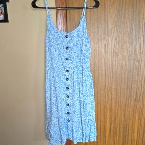 Japna Blue Floral Button-Down Dress